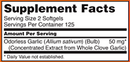 odorless garlic (now foods) supplement facts