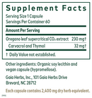 oil of oregano gaia herbs pro supplement facts