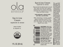 ola botanicals eye & line cream (dr. mercola) label