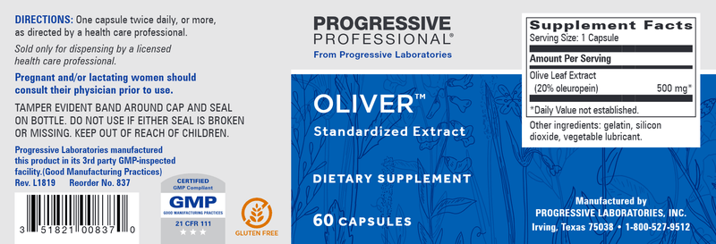 Oliver (Progressive Labs) Label