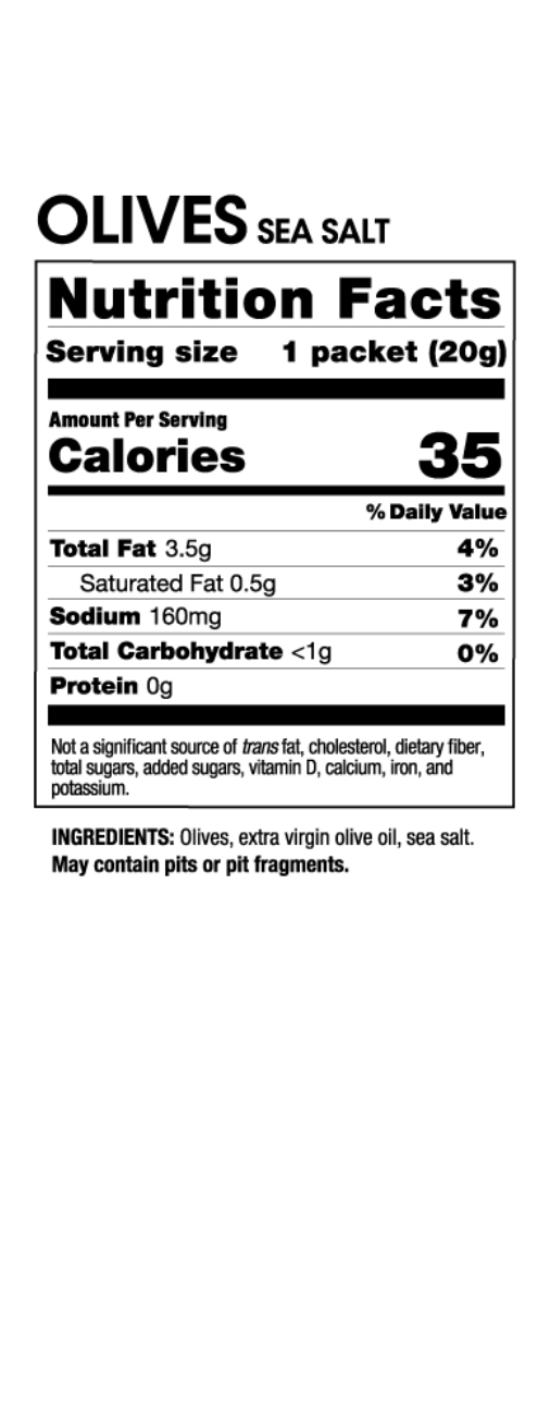 olives sea salt nutrition facts
