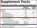 omega-3 molecularly distilled (now foods) supplement facts