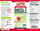 omega-3 vegan strawberry banana smoothie (barlean's) label