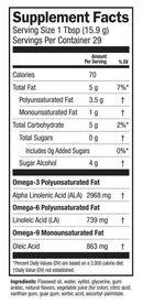 omega-3 vegan strawberry banana smoothie (barlean's) supplement facts