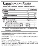 omega-3 plus researched nutritionals supplement facts