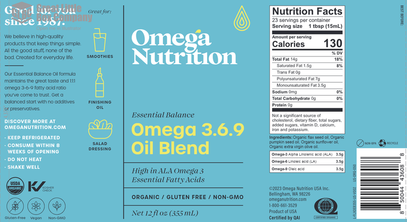 buy omega 3 6 9 oil blend (omega nutrition)