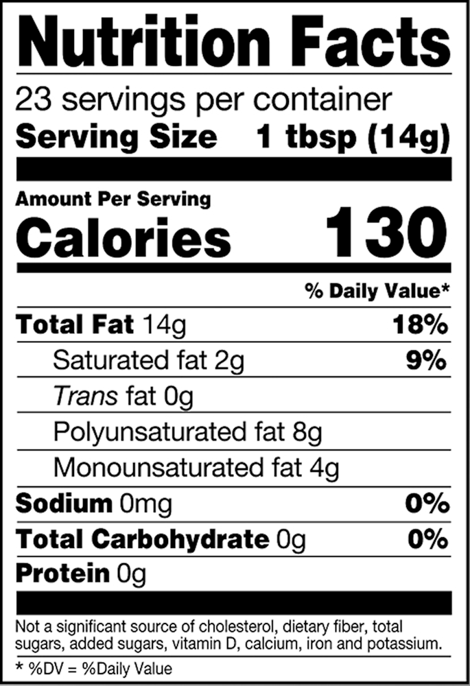 omega 3 6 9 oil blend (omega nutrition) nutrition facts