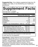 Omega 3D Lemon Nutritional Frontiers supplement facts