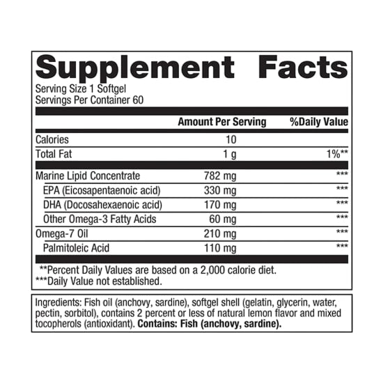 omegagenics fish oil mega 10 (metagenics) supplement facts