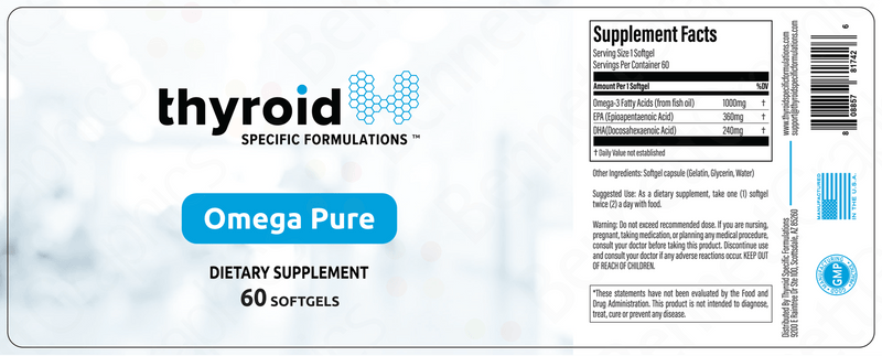 Omega Pure (Thyroid Specific Formulations) label