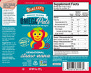 omega pals sensational straw-nana flax oil (barlean's) label