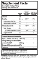 omega pals sensational straw-nana flax oil (barlean's) supplement facts