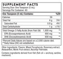 Omega Superb Lemon Berry EPA/DHA Thorne supplement facts