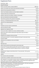 one-per-day multivitamin (life extension) supplement facts