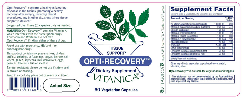 Opti-Recovery Vitanica products