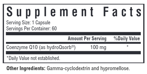 Optimal CoQ10 Seeking Health supplement facts