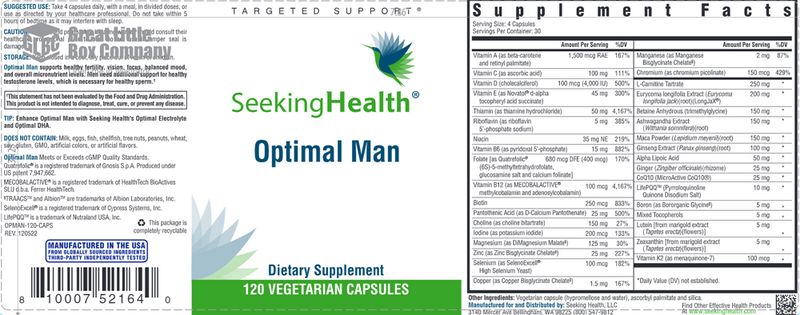 Optimal Man Seeking Health Label