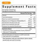 optimal electrolyte orange sticks (seeking health) supplement facts