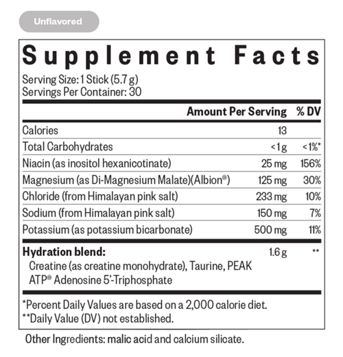 optimal electrolyte unflavored sticks seeking health supplement facts