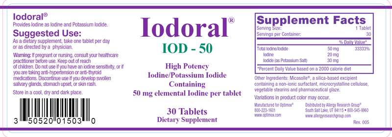 Iodine 50 shop mg per day