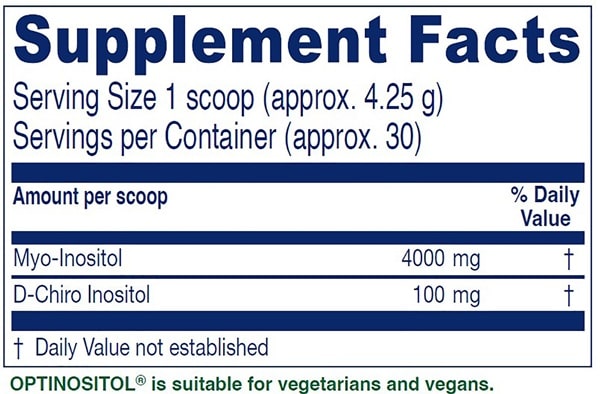optinositol (vitanica) supplement facts