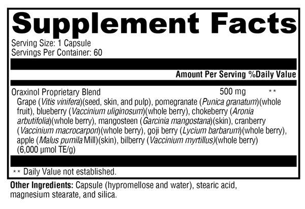 oraxinol (xymogen) supplement facts