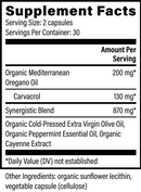 oregano oil global healing supplement facts