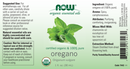oregano oil (now organic essential oils) label