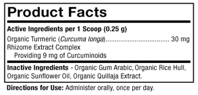 Organic Curcumin Extract for Cats & Dogs (Dr. Mercola) product facts