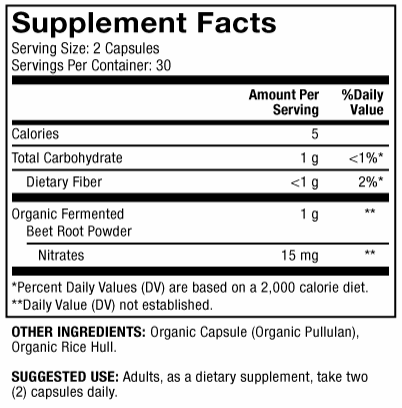 Organic Fermented Beets (Dr. Mercola) supplement facts