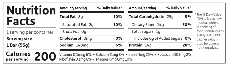 Organic Fit Bar S'mores (Garden of Life) Nutrition Facts