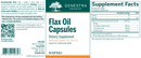flax oil capsules genestra label