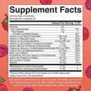 organic kids multivitamin & postbiotics gummies supplement facts