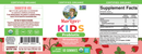 organic kids probiotic gummies label