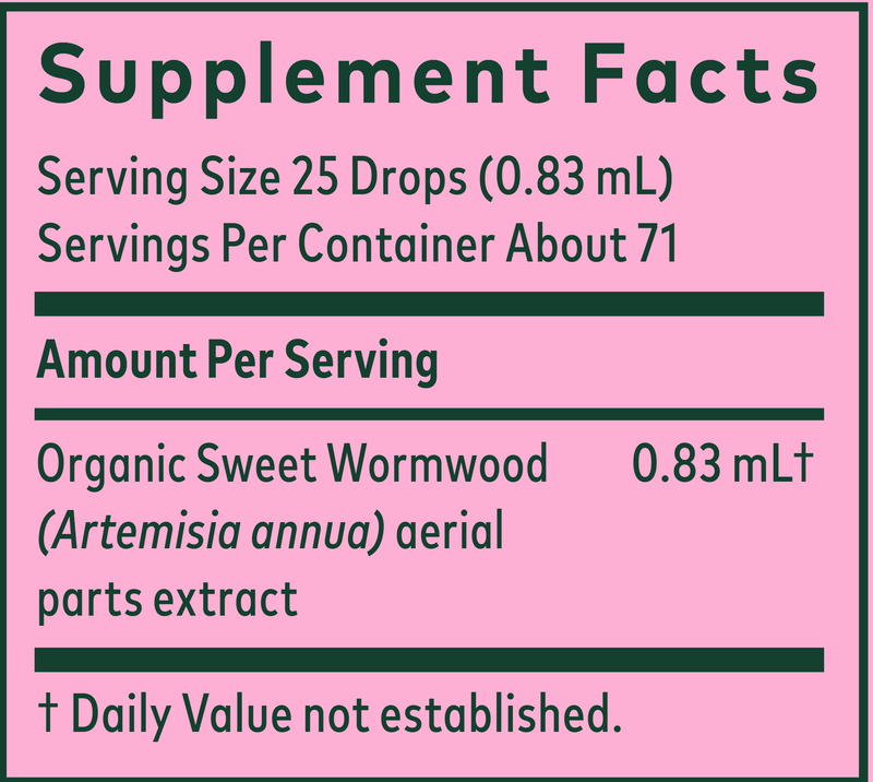 Organic Sweet Wormwood (Gaia Herbs Professional Solutions) Supplement Facts