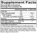 ashwagandha gummies organic india supplement facts