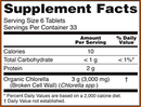 organic chlorella 500 mg (now foods) supplement facts