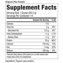 organic pea protein (equilife) supplement facts
