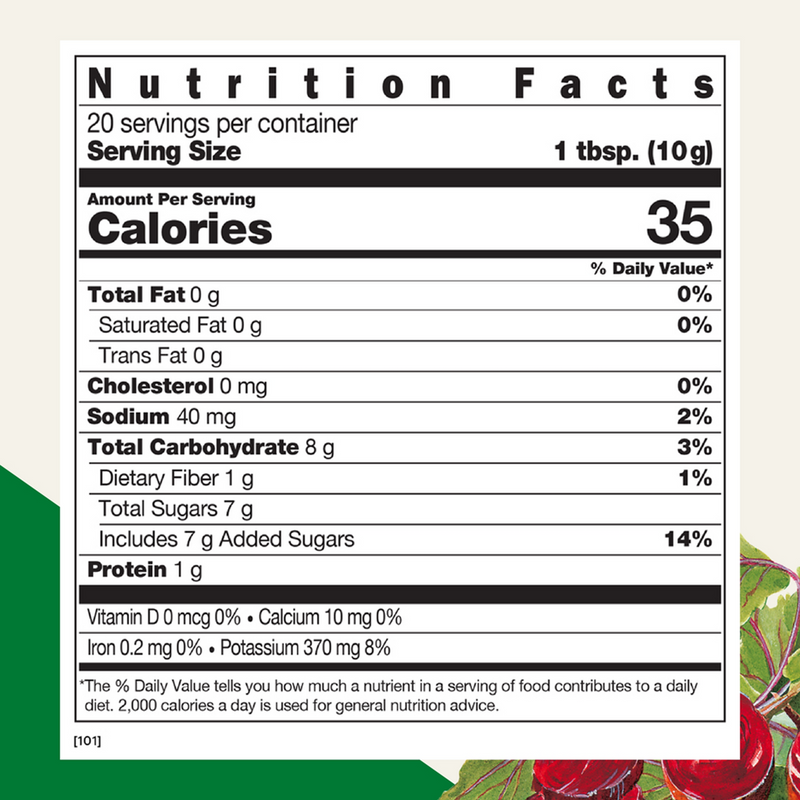 floradix red beet crystals salus nutrition facts