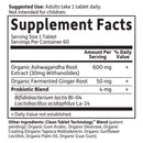 organics ashwaganda stress & mood garden of life supplement facts