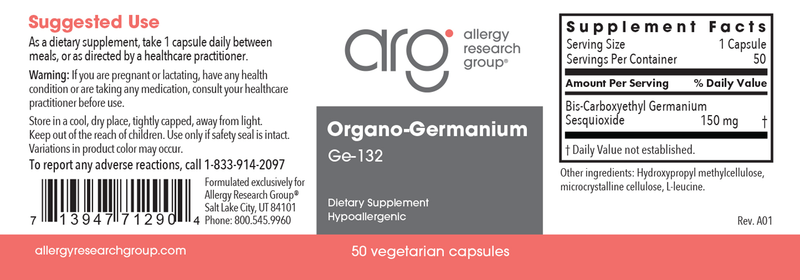 organo-germanium ge-132 allergy research group label