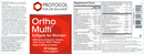 ortho multi softgels for women (protocol for life balance) label