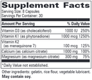 Osteo-Mins PM with D K1 K2 progressive labs supplement facts