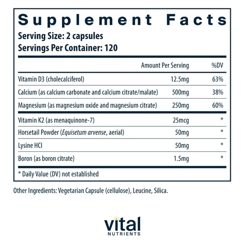 Osteo-Nutrients II with Vitamin K2-7 Vital Nutrients supplements