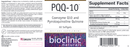 pqq-10 bioclinic naturals label