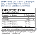 ps-100 phosphatidylserine (metabolic maintenance) supplement facts
