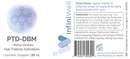ptd-dbm hair growth serum infiniwell label