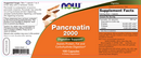 pancreatin 2000 (now foods) label