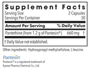 pantethine allergy research group supplement facts