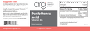 pantothenic acid allergy research group label